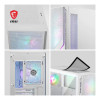 MSI MAG FORGE 320R AIRFLOW Tempered Glass Mid Tower PC Case - White