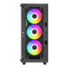 DeepCool CC560 ARGB V2 Mid Tower ATX Gaming PC Case with 4 x RGB Fans - Black