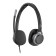 Poly Mission 625 Stereo Wired On-Ear AI Noise Reduction Headset - Black