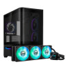 ASUS PRIME LC 360 ARGB 360mm Liquid CPU Cooler with ARGB Fans + PRIME AP202 TG ARGB BLACK Chassis Bundle Pack