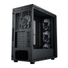CoolerMaster MasterBox 600 ARGB Mid Tower Tempered Glass PC Case - Black