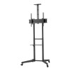 Neomounts FL50-550BL1 37-70" 50kg Height Adjustable Mobile TV Trolley Stand with Camera Shelf - Black