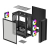 DeepCool CC560 ARGB V2 Mid Tower ATX Gaming PC Case with 4 x RGB Fans - Black