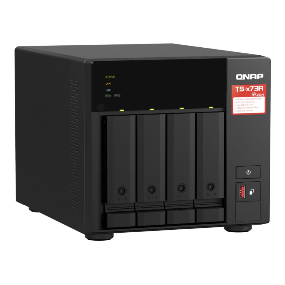 QNAP／TS-473 メモリ8GB QNAP TS-473A-8G AMD Ryzen V1500B 8GB RAM 4 Bay NAS Servers