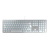 Cherry KC 6000C Ultra Flat USB-C Wired Keyboard for Mac - Silver
