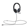 Logitech H540 Wired On-Ear Laser-Tuned Headset - Black