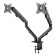 Neomounts FPMA-D650DBLACK 17-27" Coil Spring Full Motion Desk Mount Dual Monitor Arm - Black
