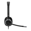 Poly Mission 615 Wired On-Ear AI Noise Reduction Headset - Black