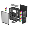 DeepCool 55 V4 C ATX Tempared Glass Mid Tower PC Case - Black