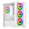 Vida Lucid Micro-ATX Tower Tempered Glass Gaming PC Case - White
