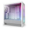 NZXT H5 Flow RGB Tempered Glass Mid Tower Gaming PC Case - White