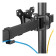 Neomounts FPMA-D550D3BLACK 10-27" Full Motion Desk Mount Clamp & Grommet Triple Monitor Arm - Black