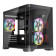 1st Player UV6 Tempered Glass Micro ATX Gaming Case - Black with 3 RGB Fans