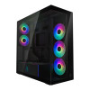 Arctic Xtender ARGB Mirror Tempered Glass w/ Vertical Mount Mid Tower PC Case - Black