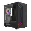 Vida Apollo M Micro-ATX Tempered Glass Gaming PC Case - Black