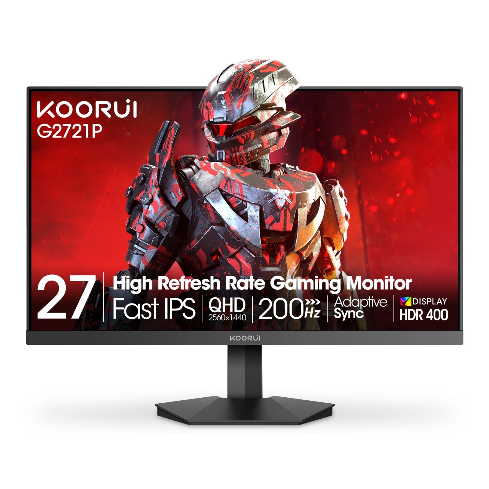 Koorui G2721P 27" Quad HD IPS 200Hz 1ms HDR400 Adaptive Sync Gaming Monitor