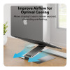 Hyper HyperSpace Ergonomic Adjustable Flex Laptop Stand - Grey