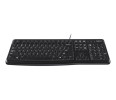 Logitech K120 QWERTY Corded Keyboard - Black