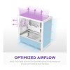 NZXT H3 Flow Tempered Glass Micro-ATX Gaming PC Case White