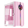 1st Player IS3-BK ARGB Tempered Glass Mid Tower Gaming Case - Pink