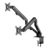 Neomounts FPMA-D650DBLACK 17-27" Coil Spring Full Motion Desk Mount Dual Monitor Arm - Black