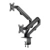 Neomounts FPMA-D650DBLACK 17-27" Coil Spring Full Motion Desk Mount Dual Monitor Arm - Black