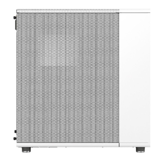 Meshed side of Fractal Design North Chalk FD-C-NOR1C-03 White Panel ATX Mid Tower PC Case 