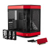 HYTE Y60 Dual Chamber Mid-Tower ATX Panoramic Tempered Glass Gaming PC Case - Red/Black