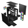 Gamdias ATLAS P2 CG Mid Tower ATX Gaming PC Case with 4 x RGB Fans - Black