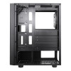 CiT Sauron Tempered Glass Mid-Tower ATX Gaming PC Case with Front LED Strip & 1 x Three-Sided Infinity ARGB Fan - Black