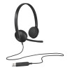 Logitech H340 Wired On-Ear Noise Cancelling Headset - Black
