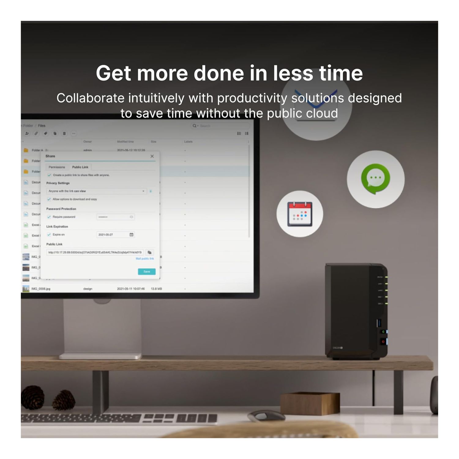 Synology DS225+ 2-Bay NAS Enclosure (2GB RAM) - Efficient Storage