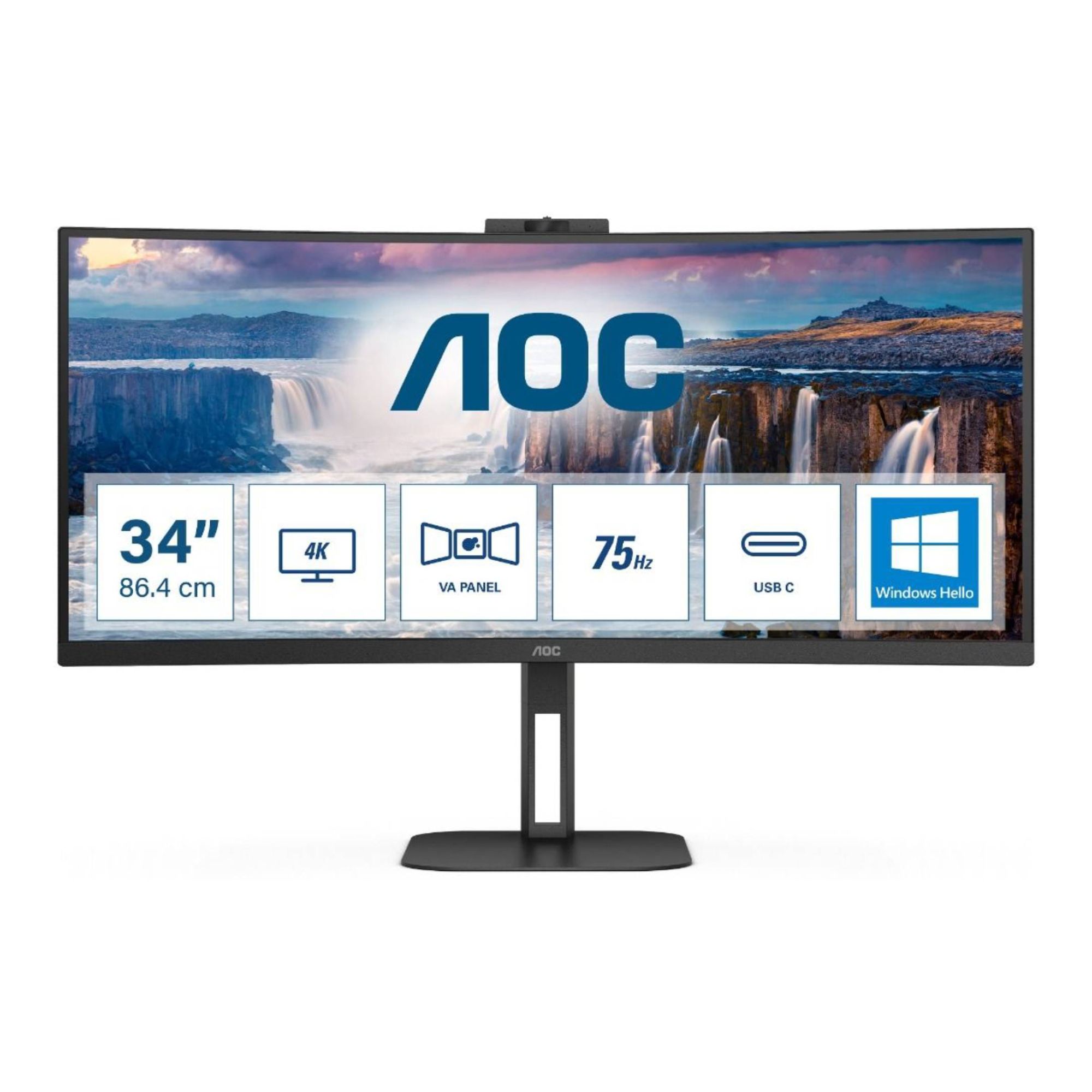 New Open Box - AOC V5 CU34V5CW/BK 34
