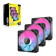 Corsair iCUE LINK RX120 RGB Black Triple 120mm PWM Fan Starter Kit 3 Pack