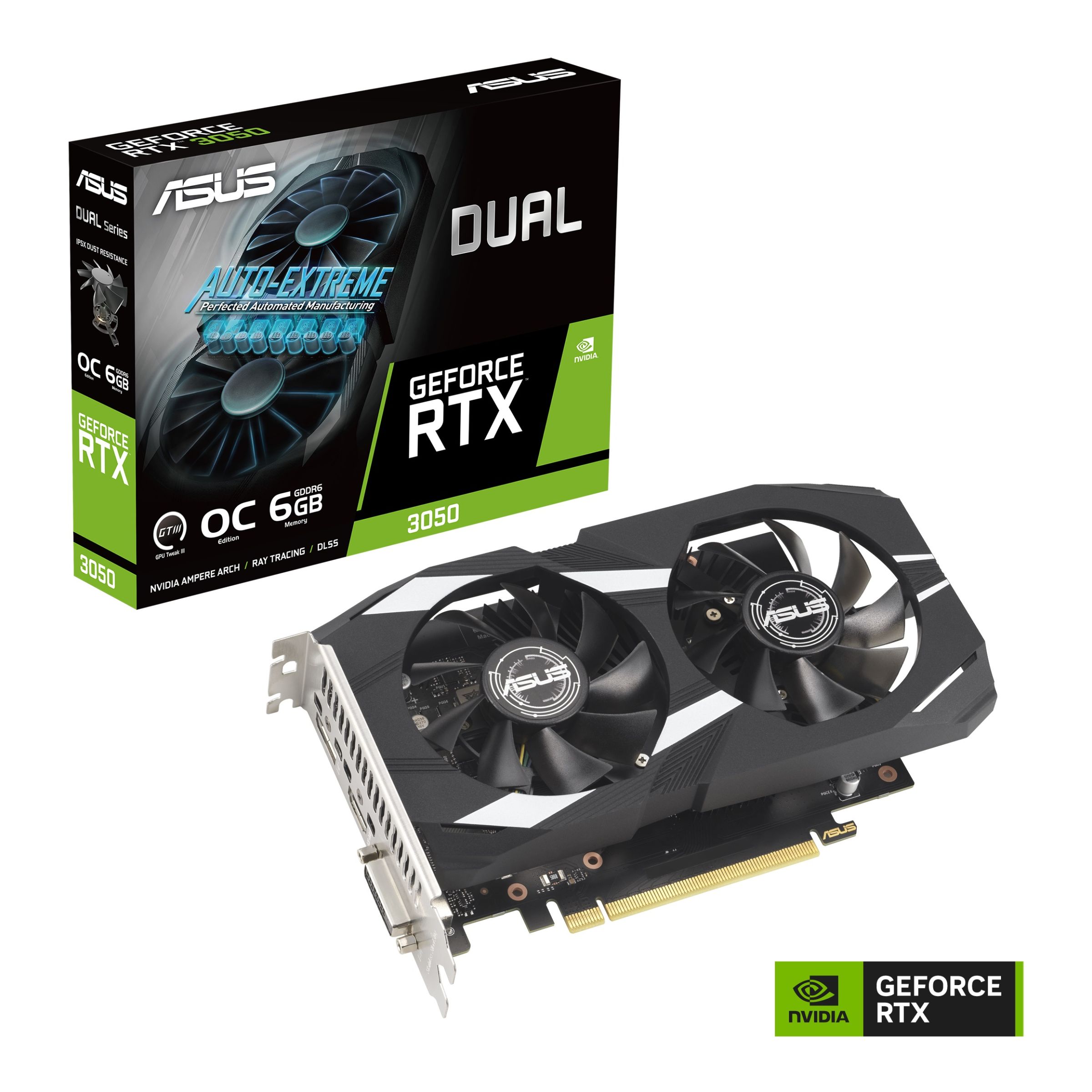 ASUS GeForce RTX 3050 DUAL OC 6GB Ampere Graphics Card