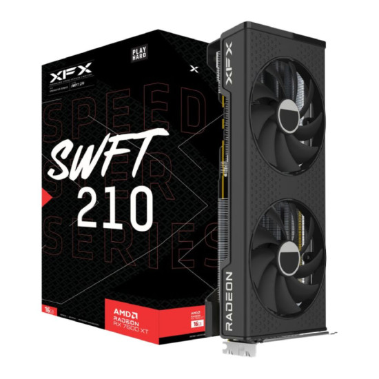 XFX Speedster SWFT 210 Radeon RX 7600 XT 16GB GDDR6 graphics card
