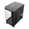 CiT DS360 Tempered Glass Mid-Tower ATX Gaming PC Case with 4 x CiT Pro Storm Fans - Black