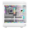 GameMax Hype ATX RGB Tempered Glass Mid Tower Gaming PC Case - White