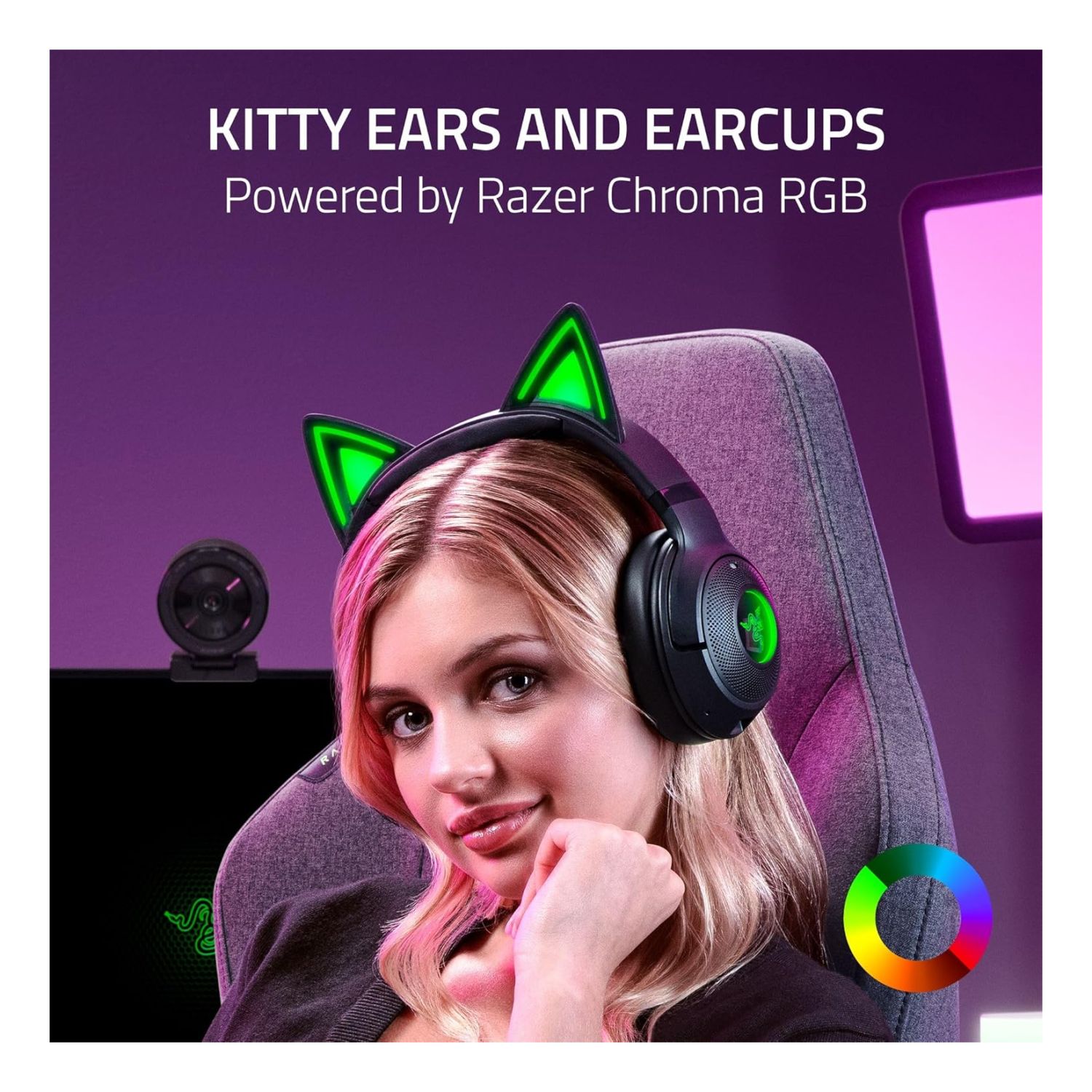 Razer Kraken Kitty V2 BT Wireless Gaming Headset- Black