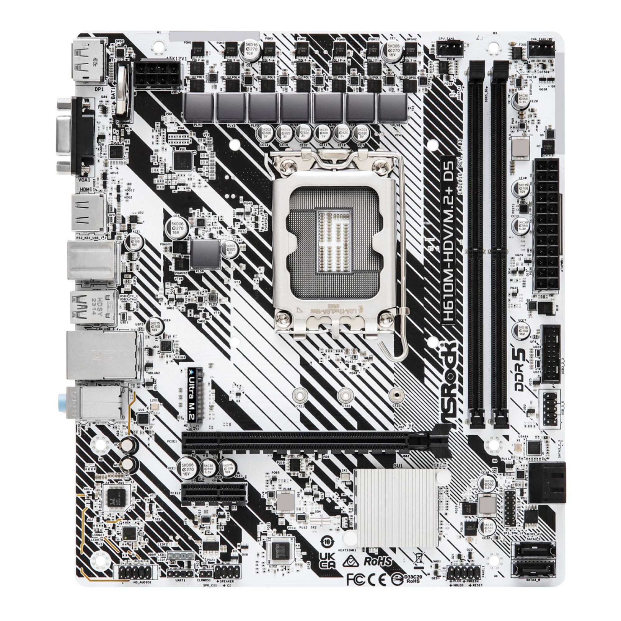 Asrock H610M-HDV/M.2+ D5 Intel H610 DDR5 mATX Socket LGA