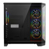 CiT DS360 Tempered Glass Mid-Tower ATX Gaming PC Case with 4 x CiT Saturn Fans - Black