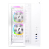 1st Player RT5 WH Tempared Glass Micro Tower Gaming PC Case with 3 x RGB Fans - White
