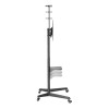 Neomounts FL50-550BL1 37-70" 50kg Height Adjustable Mobile TV Trolley Stand with Camera Shelf - Black