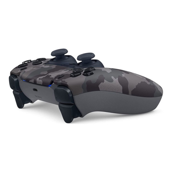 Sony DualSense Grey Camouflage PS5 controller with haptic feedback
