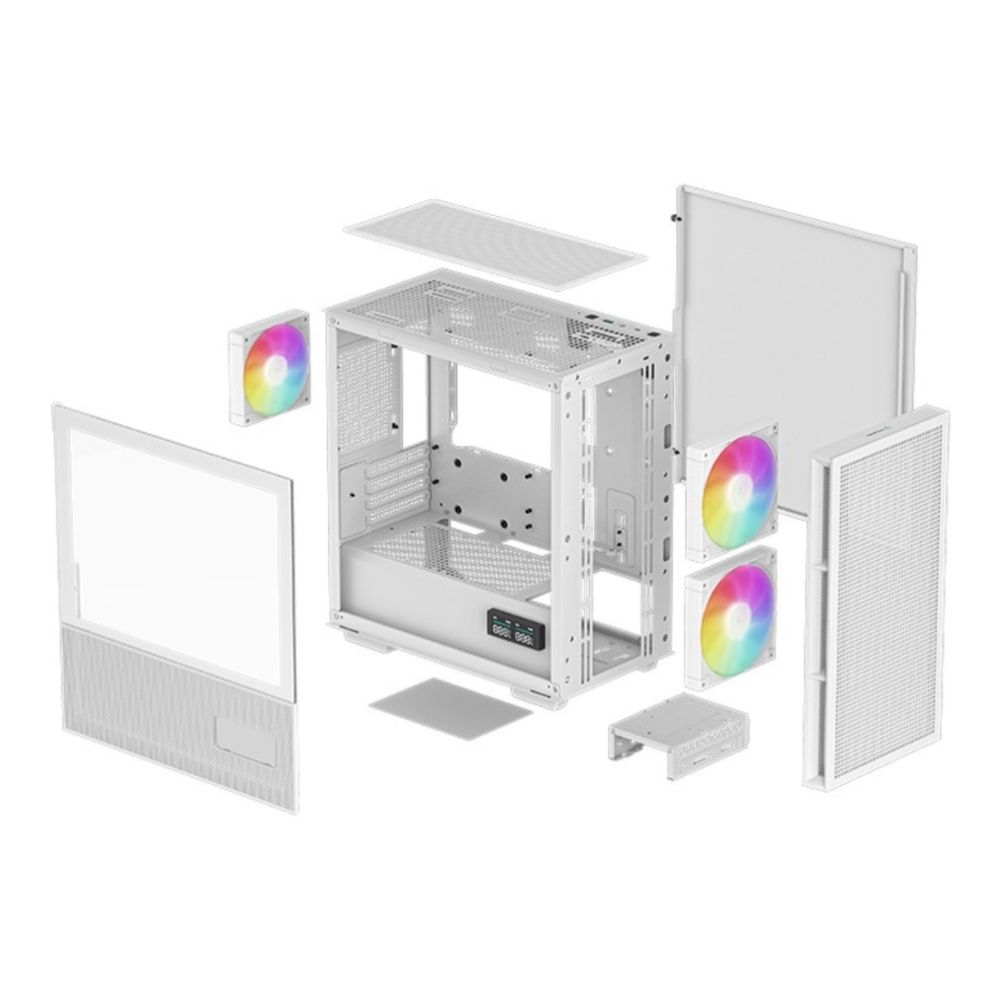 DeepCool CH360 DIGITAL WH Micro ATX Tempered Glass PC Case