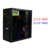 CiT Jet Stream Mid Tower PC Case with Silver Stripe 500W Power Supply - Black