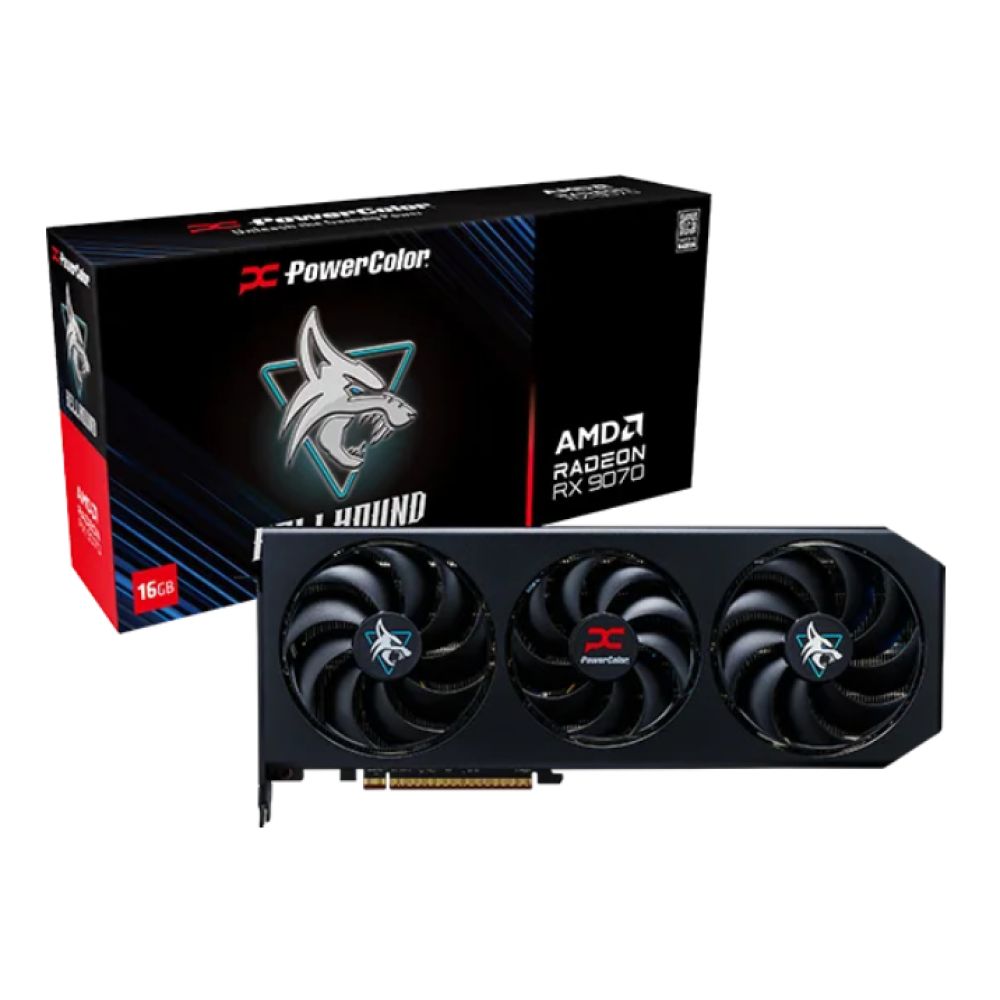 [美品]PowerColor AMD RADEON RX9070 AMD Radeon RX 9070 Hellhound 16GB OC GPU - RX9070 16G-L/OC