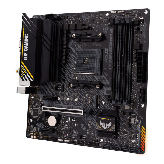 ASUS TUF GAMING A520M-PLUS WIFI Micro ATX black Motherboard form factor
