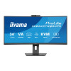 iiyama ProLite XCB3497WQSNPH 34" Curved Ultrawide QHD USB-C Monitor with Windows Hello Webcam and Microphone