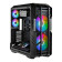 Detailed view of Cooler Master HAF 700 Full Tower case with tempered glass and robust frame.
